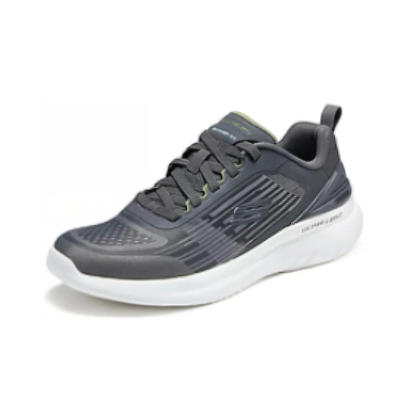 Skechers BOUNDER 2.0 Anti-Slip And Wear-Resistant Breathable Low-Top Casual Running Shoes Men's Gray Green-2