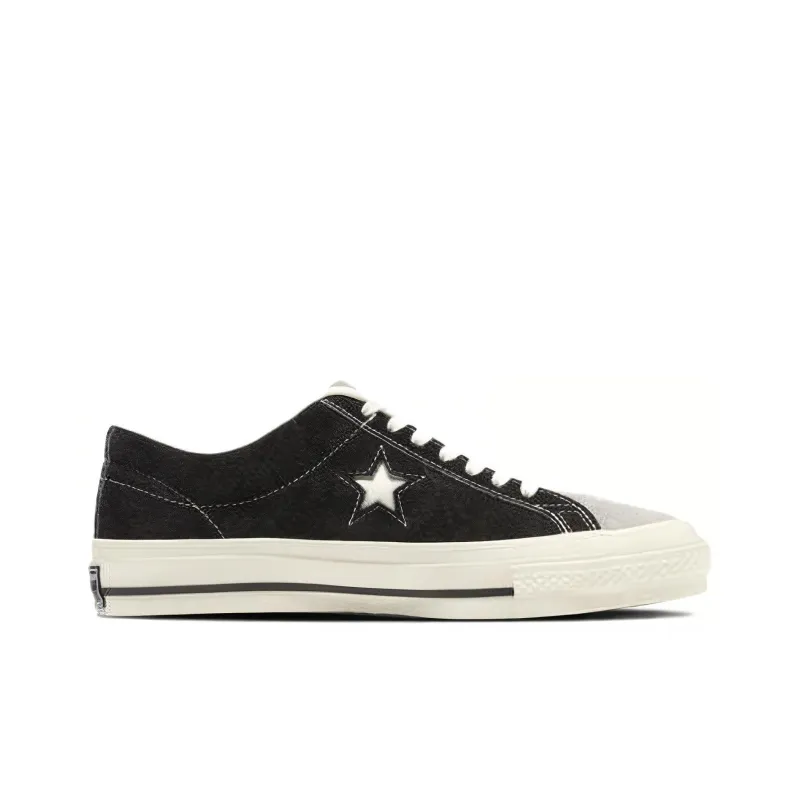 Converse One Star J VTG Durable Breathable Low Top Canvas Shoes Unisex Black-1