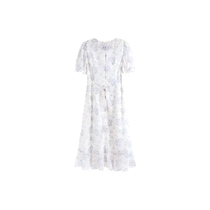 DOSOHEB Short Sleeved Dresses Women's Purple Rose-1