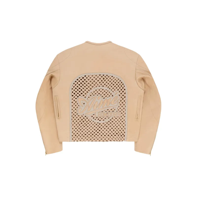 AIME LEON DORE Vanson Raffia Leather Jacket-1