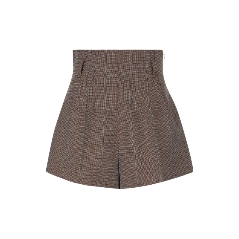 PRADA High Waist Flared Shorts-1