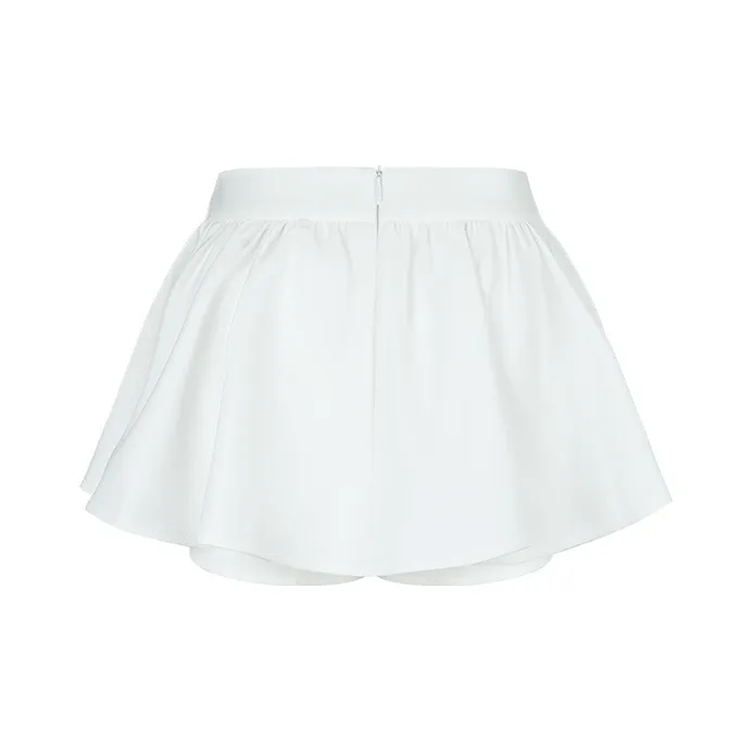 Barb Chill Preppy Series Casual Short Skirts Women's White-1