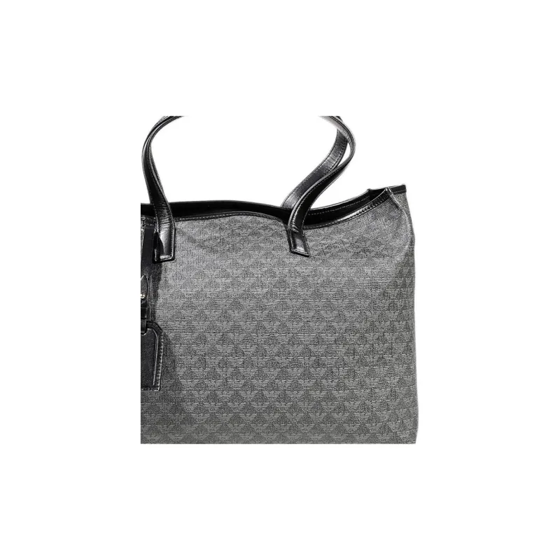 EMPORIO ARMANI Leather Tote Bag, Shopping Bag, Shoulder Bag, Handbag Women's Black-3