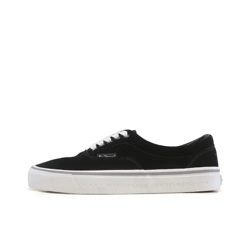 BEN SHERMAN Skateboard Shoes Unisex Low-Top Black/White