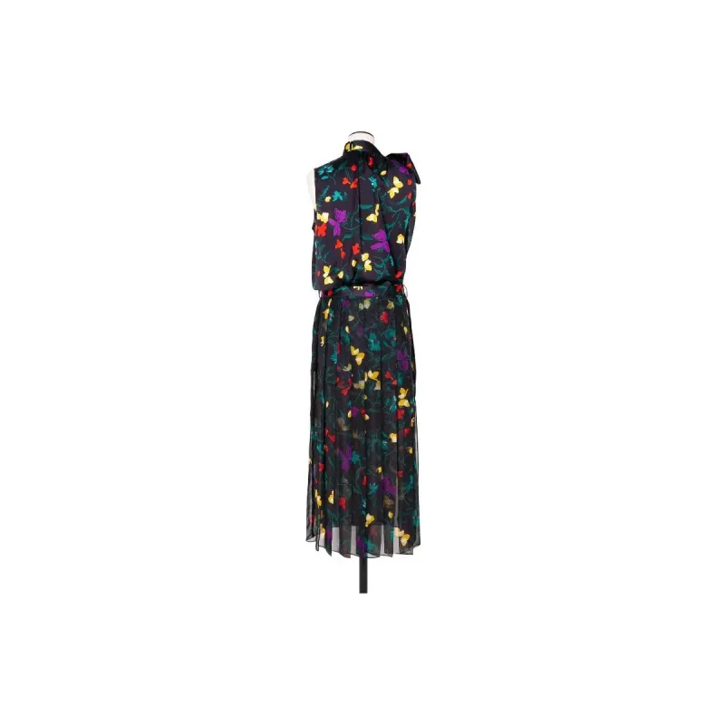 Sacai Floral-print Pleated Dress-1