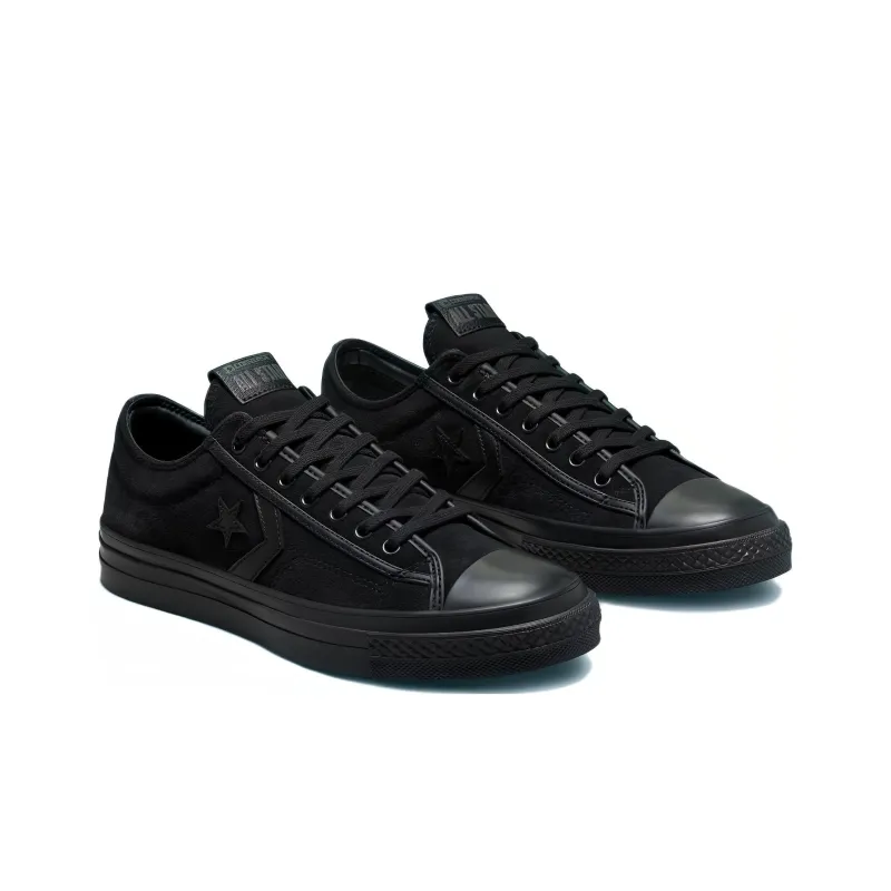 Converse Star Player 76 Anti-Slip And Wear-Resistant Cushioning Coverage Low-Top Canvas Shoes Unisex Black-2