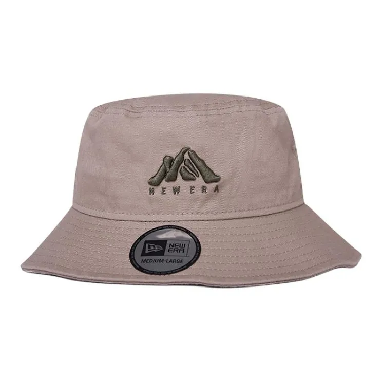 New Era Cotton Bucket Hats Unisex Gray Brown-1