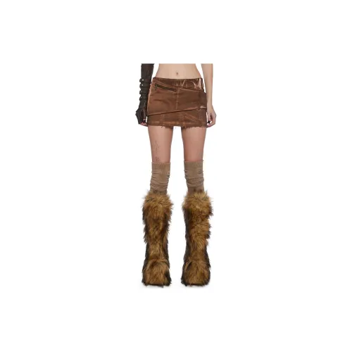 Dolls Kill Cargo Short Skirts Women's Brown