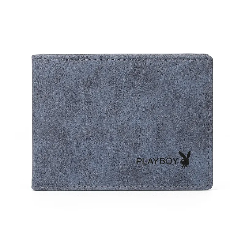 Playboy PU With Artificial Leather Wallet Unisex Black/Blue/Gray-1
