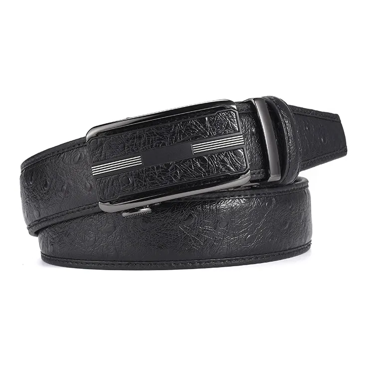 Old Man's Head Fashion Business Casual Leather Belts Men's Width  3.5cm-1