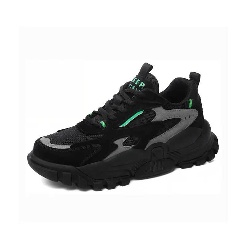 JEEP SPIRIT Cushioning Anti-Slip Wear-Resistant Water-Resistant Coverage Low-Top Casual Shoes Men's Black-36
