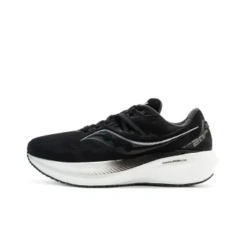 Saucony Triumph 20 Anti Slip Wear Resistant Low Top Casual Running Shoes Men's Black White