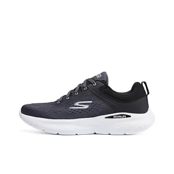 Skechers Cushioning Wear Resistant Low Top Casual Running Shoes Men's Gray Black