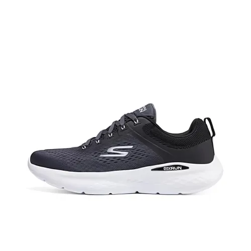 Skechers Cushioning Wear Resistant Low Top Casual Running Shoes Men's Gray Black