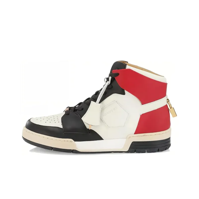 Buscemi High-Top Skateboard Shoes Unisex Red-0