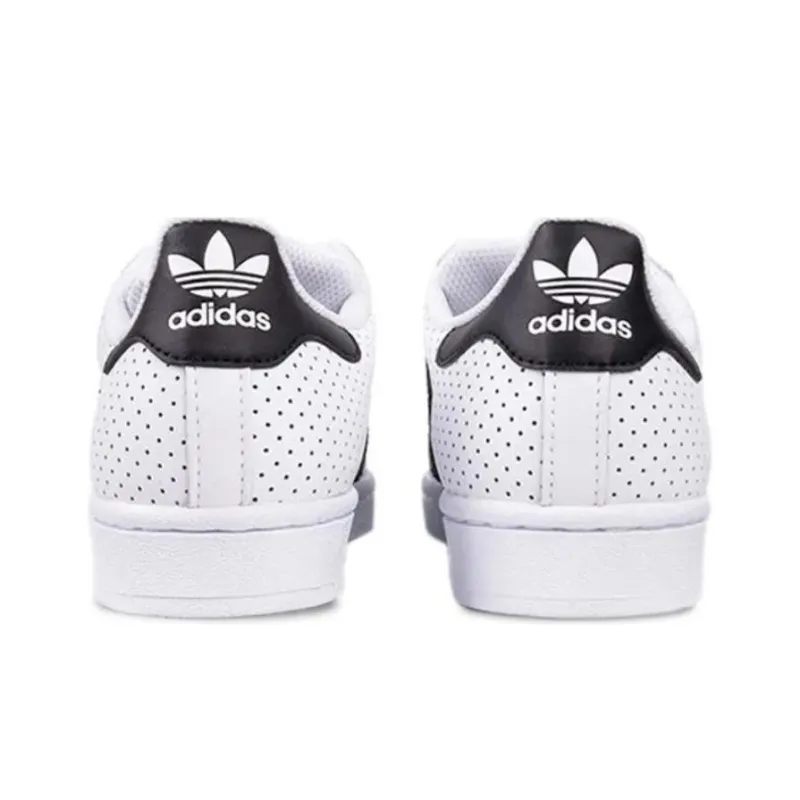 Superstar Women's Adidas Originals 'White Black Perforated' Women's-3