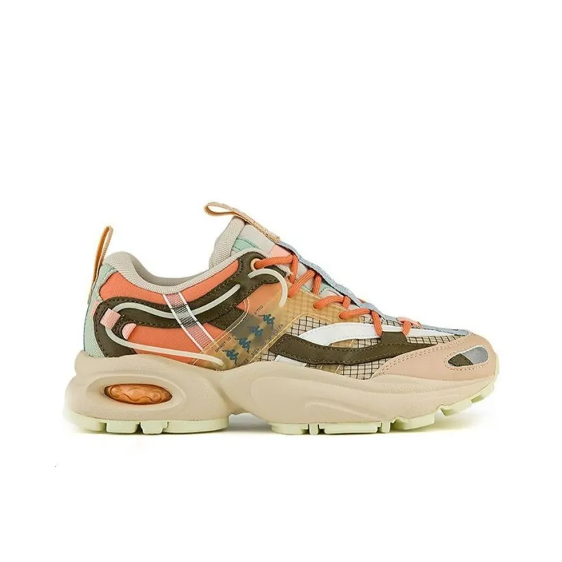 Kappa Chunky Sneakers Orange Olive Green-1