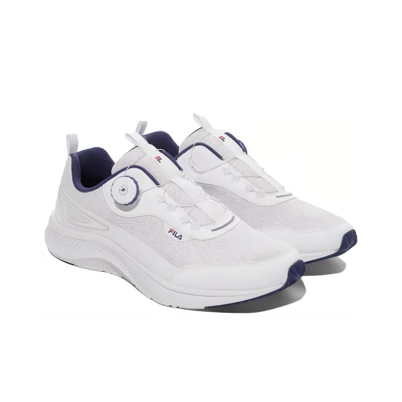 FILA Durable Breathable Low Top Running Shoes Unisex White-2