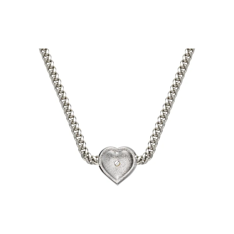 CHANEL Metal Necklaces Unisex Silver-2