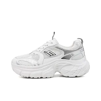 QIAONAI Wear resistant And Lightweight Low Top Chunky Sneakers Women's Beige