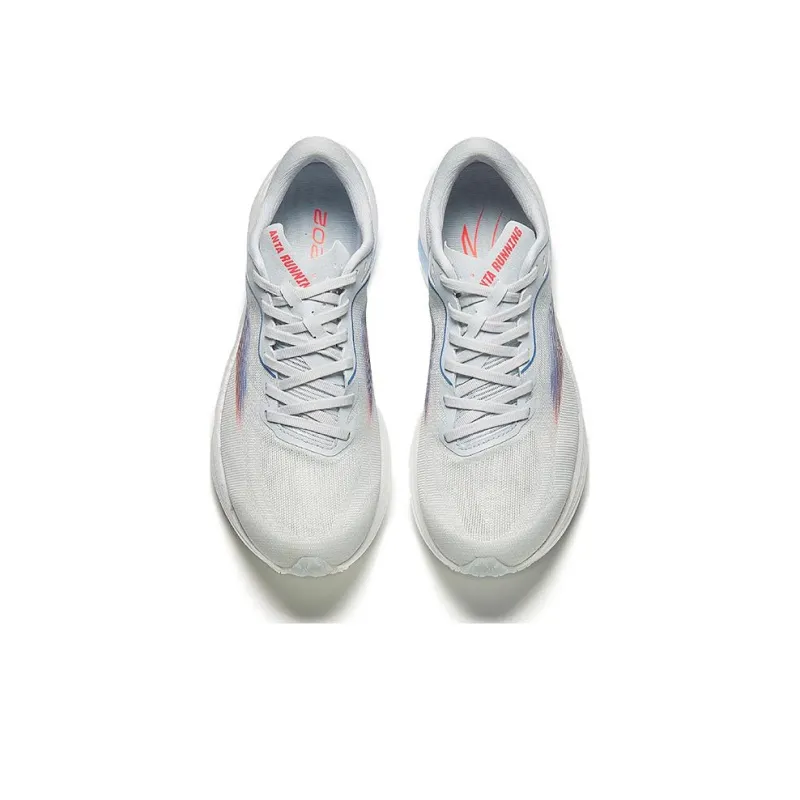 Anta Cushioning Anti Slip And Wear Resistant Rebound Low Top Marathon Sprint Running Shoes Men's Light Mist Gray-2
