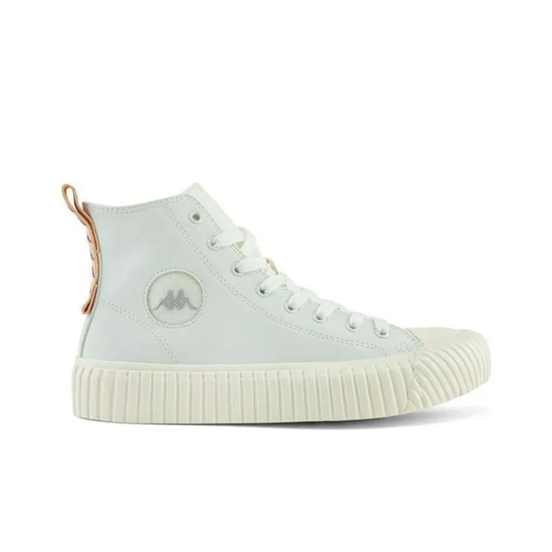 Kappa Coverage Anti Slip And Wear Resistant High Top Skateboard Shoes Unisex Jasmine White-1
