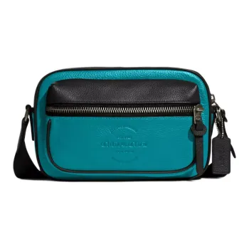 COACH Thompson High-Quality Pebbled Leather Camera Bag Shoulder Bag Crossbody Bag Medium Size Men's Bright Jasper