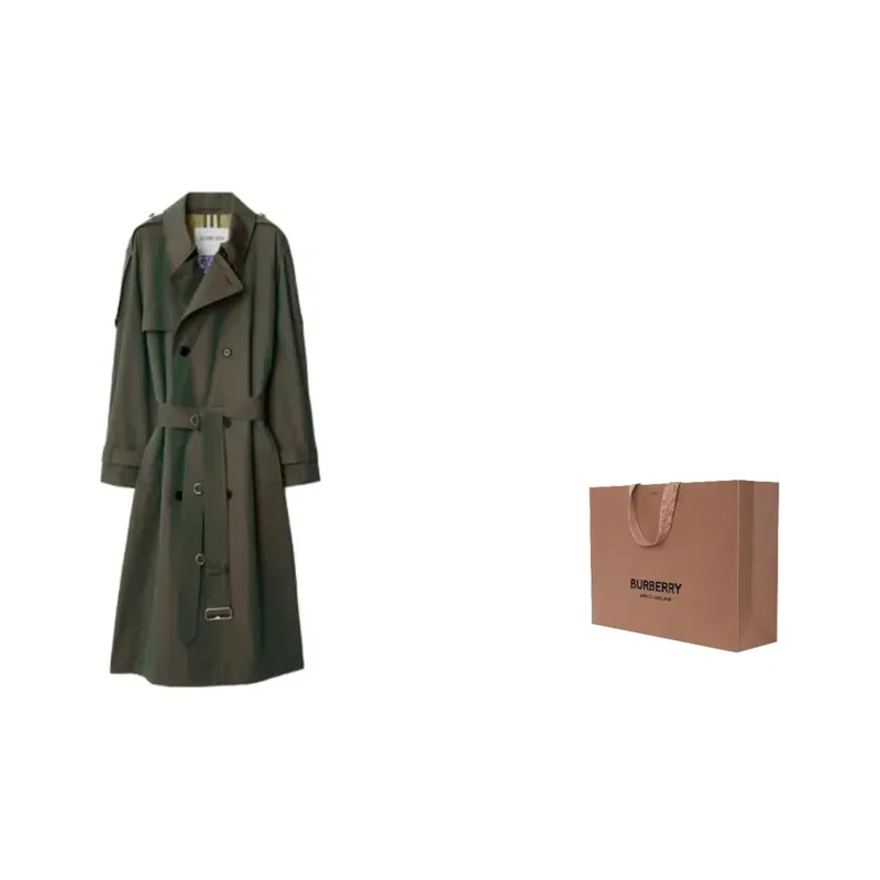 Burberry Belted Trench Coat 'Antique Green'-1