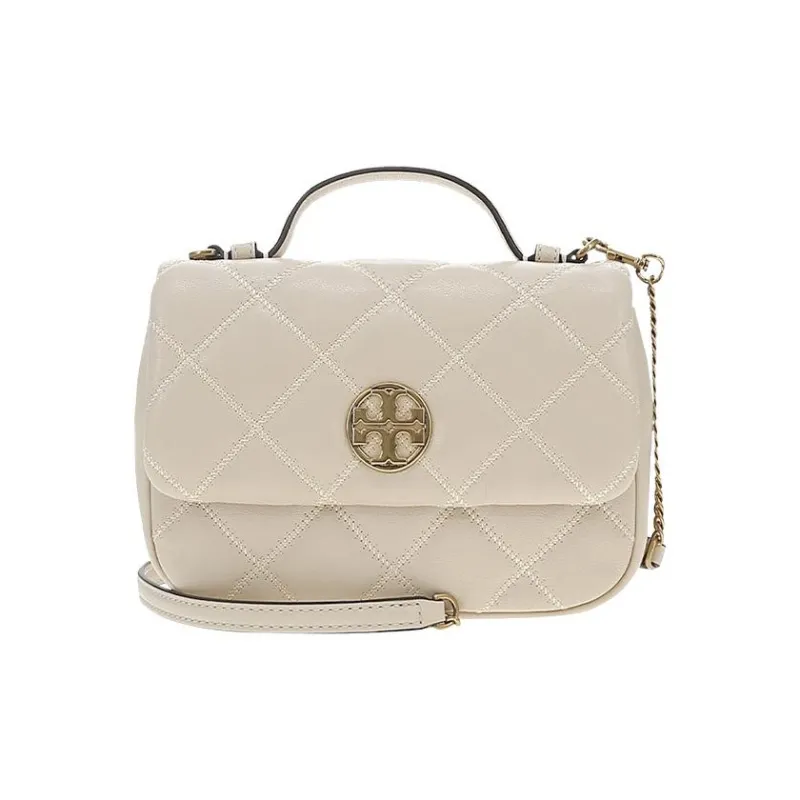 TORY BURCH TB Willa Goatskin Shoulder Bag Crossbody Bag Handbag Women's Cheese White-0