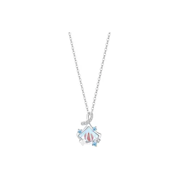 P&N 925 Sterling Silver Zircon Necklaces Women's Silver
