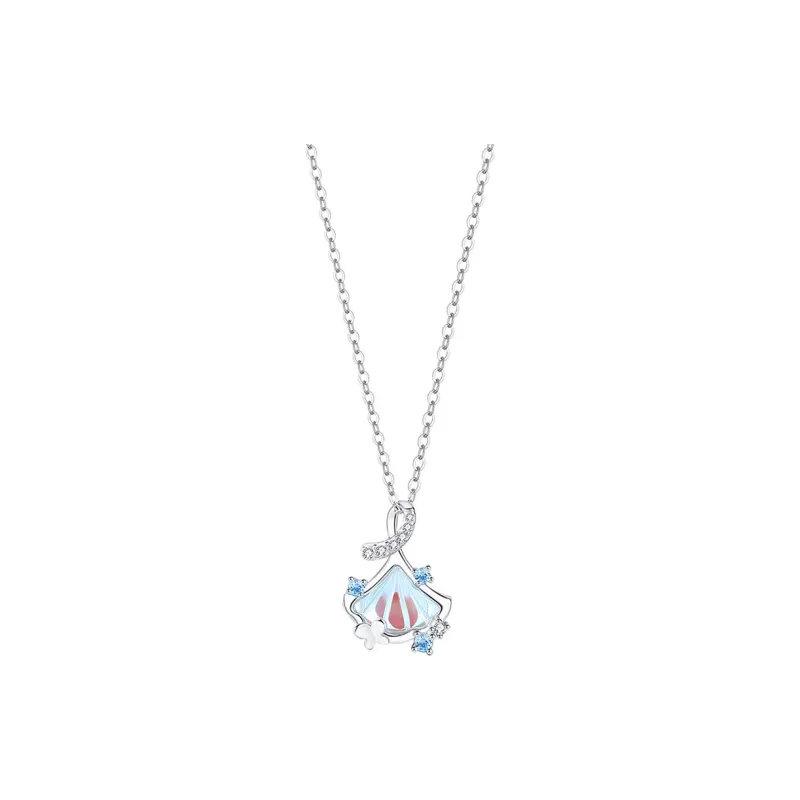 P&N 925 Sterling Silver Zircon Necklaces Women's Silver-0