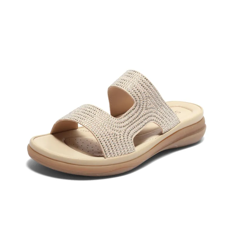 Senda Slide Slippers Women's Ecru/Apricot-1