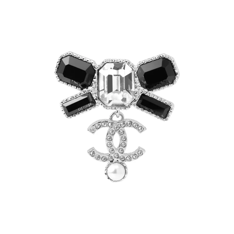 CHANEL Metal Earrings Women's Black-1