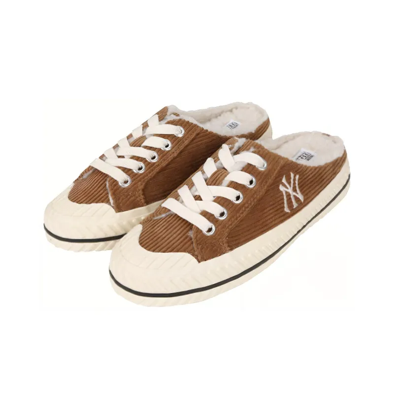 MLB Playball Mule Abrasion Resistant Lightweight Thermal Low Top Canvas Shoes Unisex Brown-2