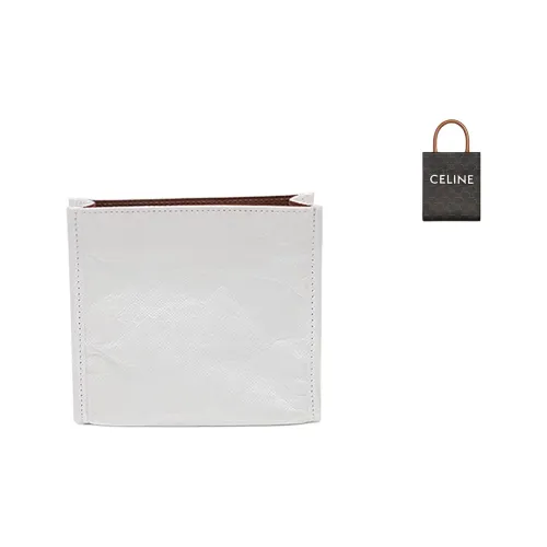Ingenuity Handmade Nylon DuPont Paper Tote Medium Bag Liner With Shoulder Strap Women's White/Brown