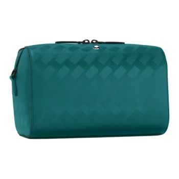 MONTBLANC Leather Mailbox Bag Clutch Toiletry Bag Shoulder Bag Crossbody Bag Men's Turquoise Blue