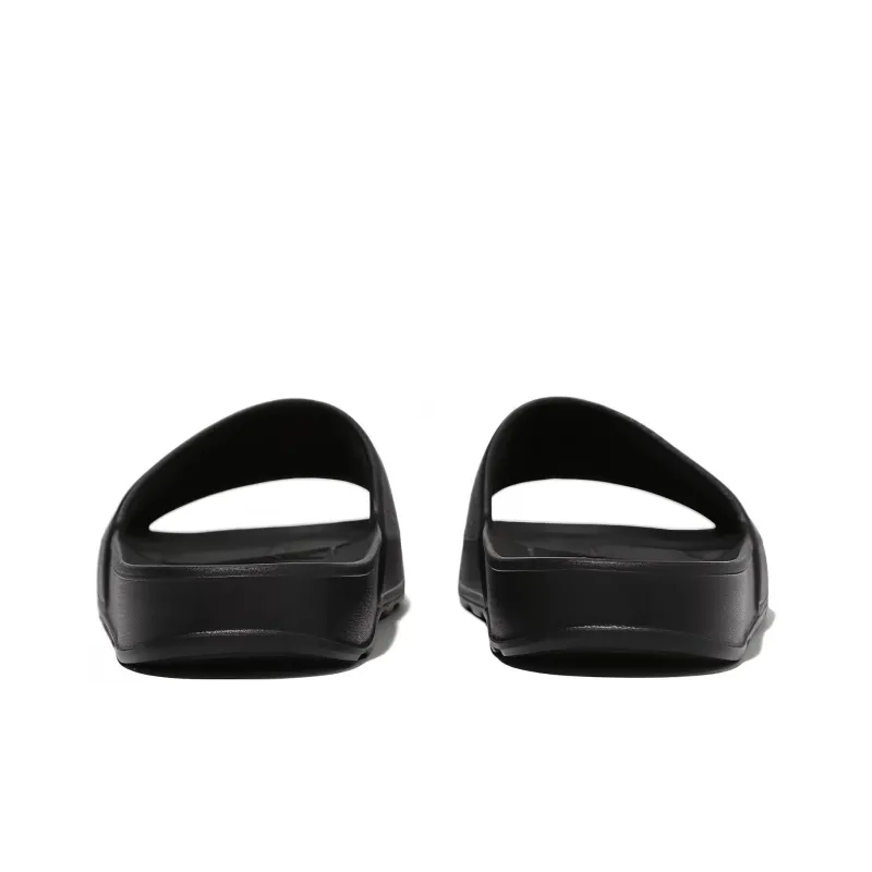 FILA Slick Slide Rubber Sole Slide Slippers Unisex Black Korean Style-2