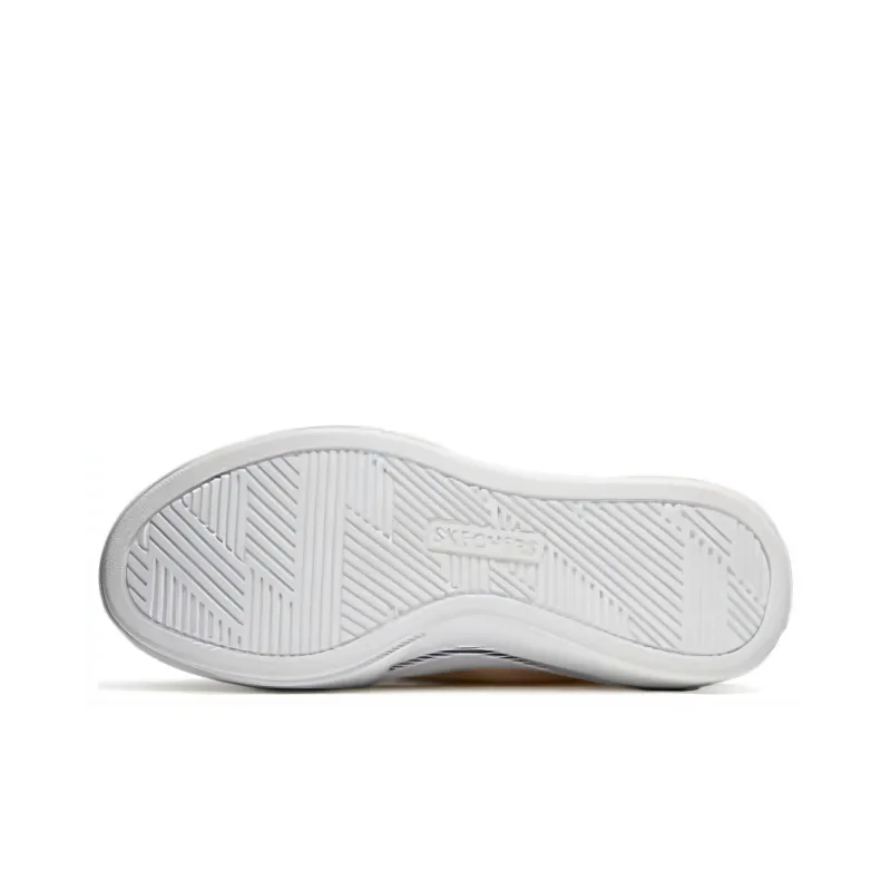 Skechers Abrasion Resistant Cushioning Low Top Canvas Shoes Women's White Brown-4