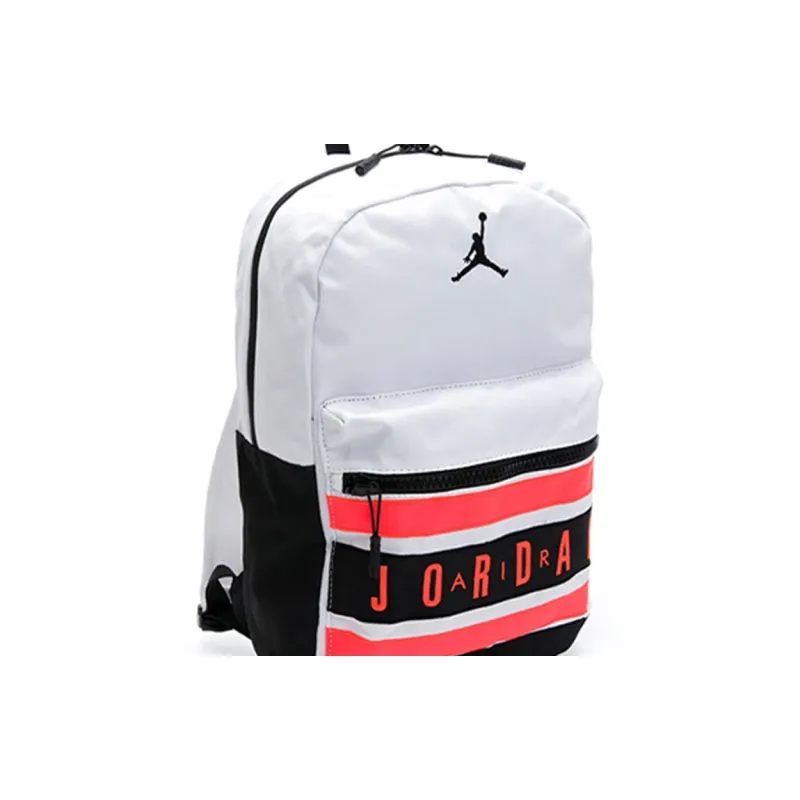 Jordan Polyester Basketball Bag Backpack Regular Unisex White Red-4
