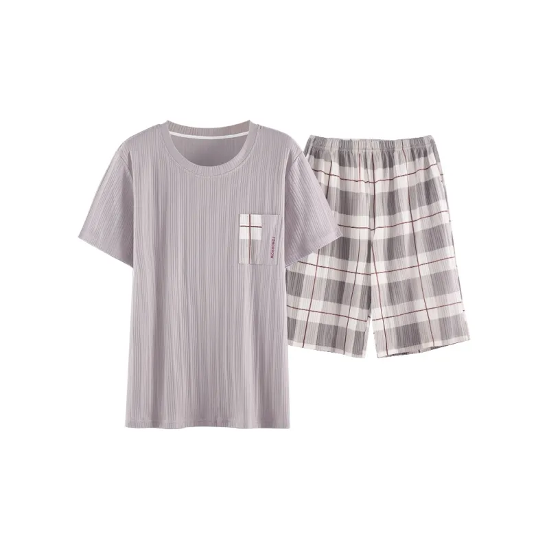 Mulong Family Pajama Set Men's Light Gray-0