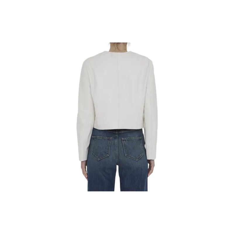 CELINE SS24 Leather Jacket Women's White-1