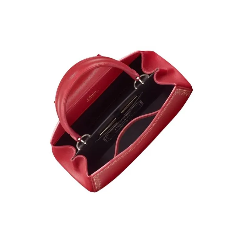 CARTIER GUIRLANDE Calfskin Handbag Shoulder Bag Crossbody Bag Mini Women's Red-3