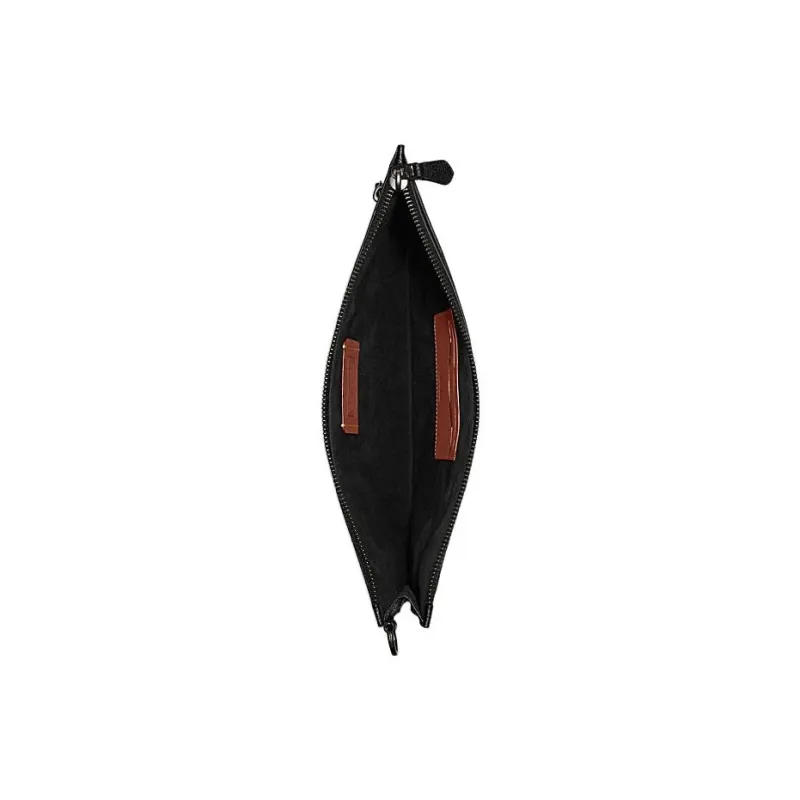 COACH Hitch Canvas With Leather Document Bag Wrist Bag Clutch Tubas Men's Black-4