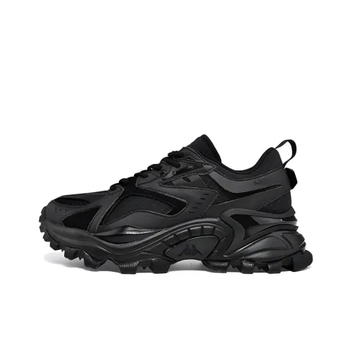 Kappa Cushioned Slip Resistant Low Top Casual Shoes Unisex Black
