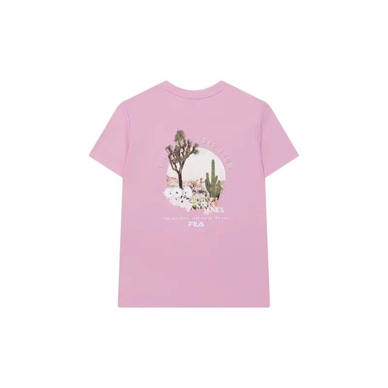 FILA T Shirt Women's Concubine Pink-1