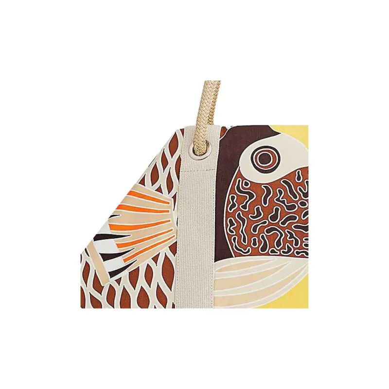 HERMES Traffic Jam Cotton Beach Bag, Shoulder Bag, Crossbody Bag, Handbag Women's-3