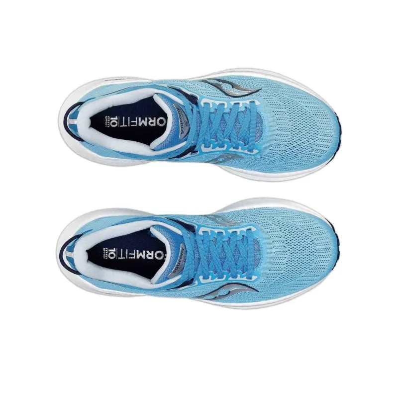 Saucony Triumph 21 Non slip Lightweight Low Top Running Shoes Women's Blue-3