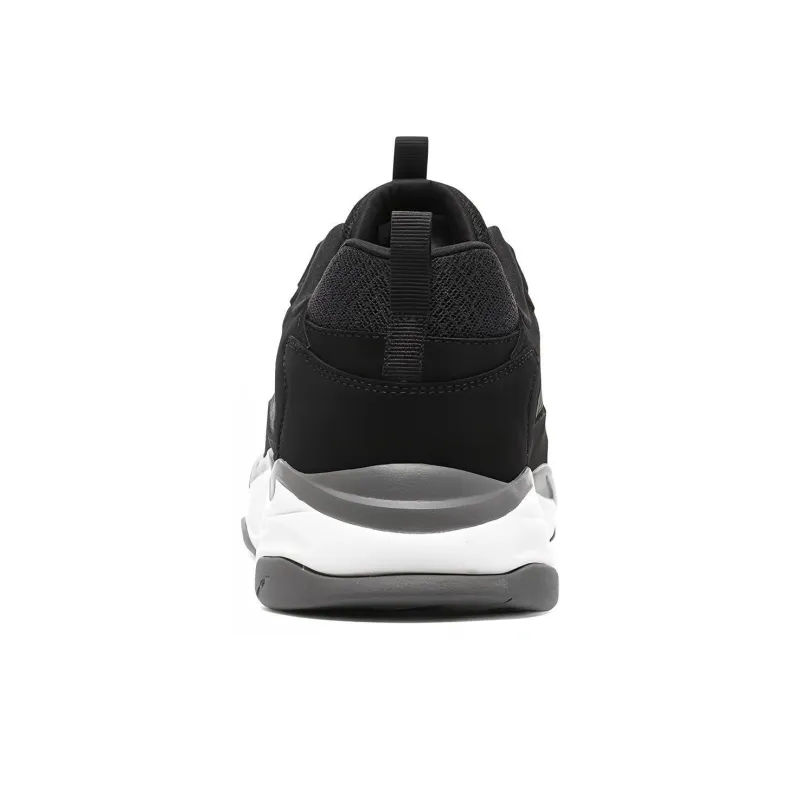 Skechers Cushioning Anti Slip And Wear Resistant Low Top Casual Shoes Men's Black Gray Color-3