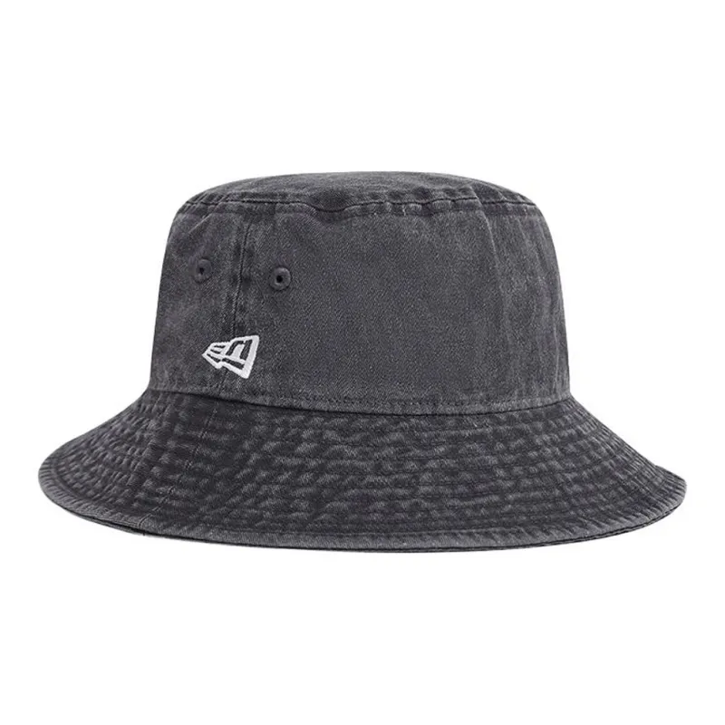 New Era Cotton Bucket Hats Unisex Beige/Black-3