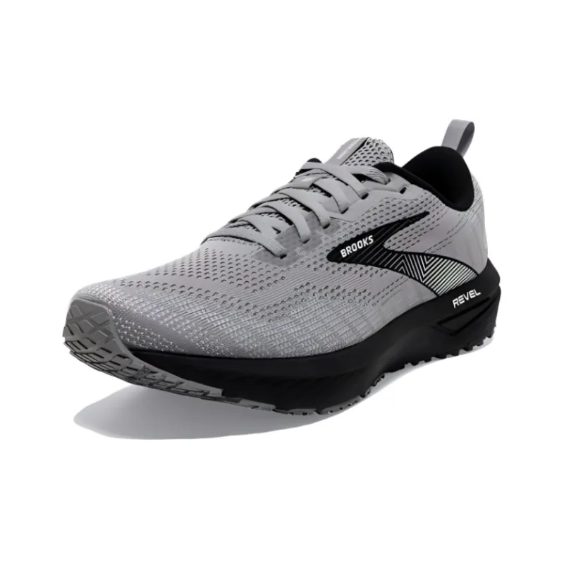 Brooks Revel 6 Anti Slip Wear Resistant Low Top Casual Running Shoes Men's Gray Black-1